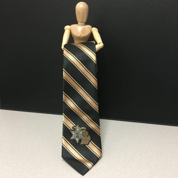 Tie with Black and Gold Stripes